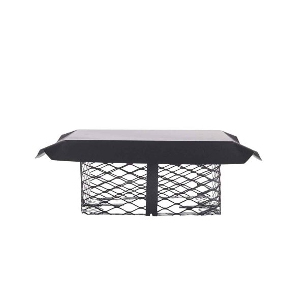 Shelter SCADJ-S Adjustable Clamp On Black Galvanized Steel Single Flue Chimney Cap