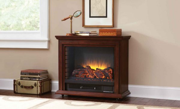 Sheridan Mobile Infrared Fireplace in Cherry 2