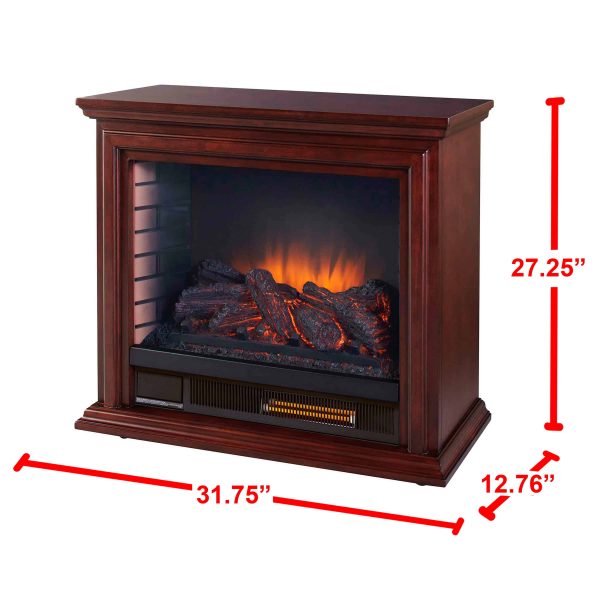 Sheridan Mobile Infrared Fireplace in Cherry 5