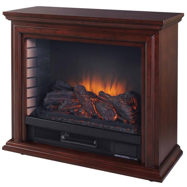 Sheridan Mobile Infrared Fireplace in Cherry