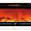 Sideline 50" Wide Wall Mounted Electric Fireplace - Black 6