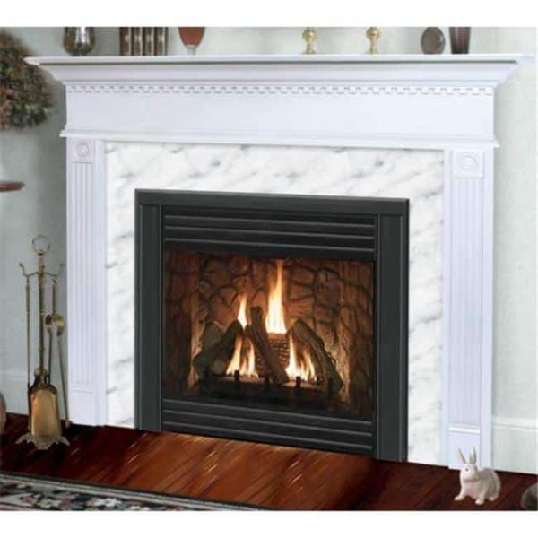 Sienna Flush Fireplace Mantel in Medium English Chestnut