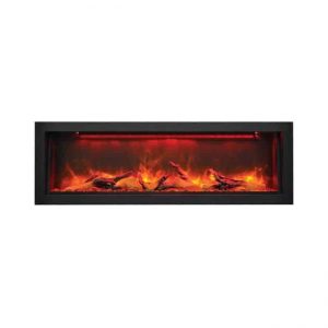 Sierra Flame Electric Fireplace with Black Steel Surround
