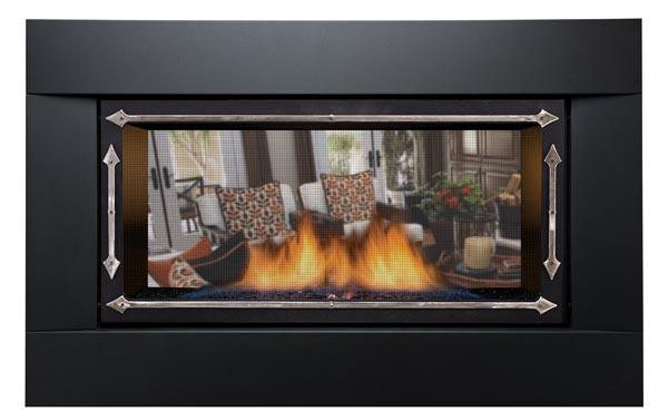 Sierra Flame PALISADE-36-NG 36 in. See-Thru Palisade Linear Direct Vent Gas Fireplace - Natural Gas 1