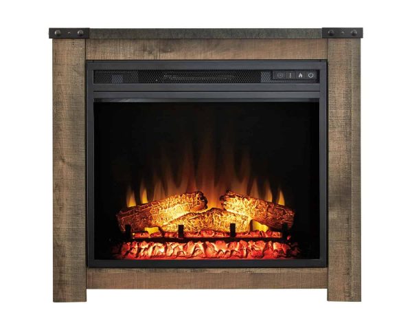 Signature Design by Ashley Trinell Brown Fireplace Mantel w/FRPL Insert 2