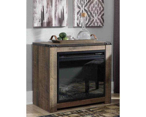 Signature Design by Ashley Trinell Brown Fireplace Mantel w/FRPL Insert 3
