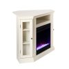 Silverado Color Changing Convertible Fireplace - Ivory 11