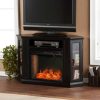 Silverado Smart Corner Fireplace with Storage - Black