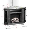 Silverado Smart Corner Fireplace with Storage - Black 14