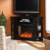 Silverado Smart Corner Fireplace with Storage - Black 16