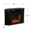 Silverado Smart Corner Fireplace with Storage - Black 18
