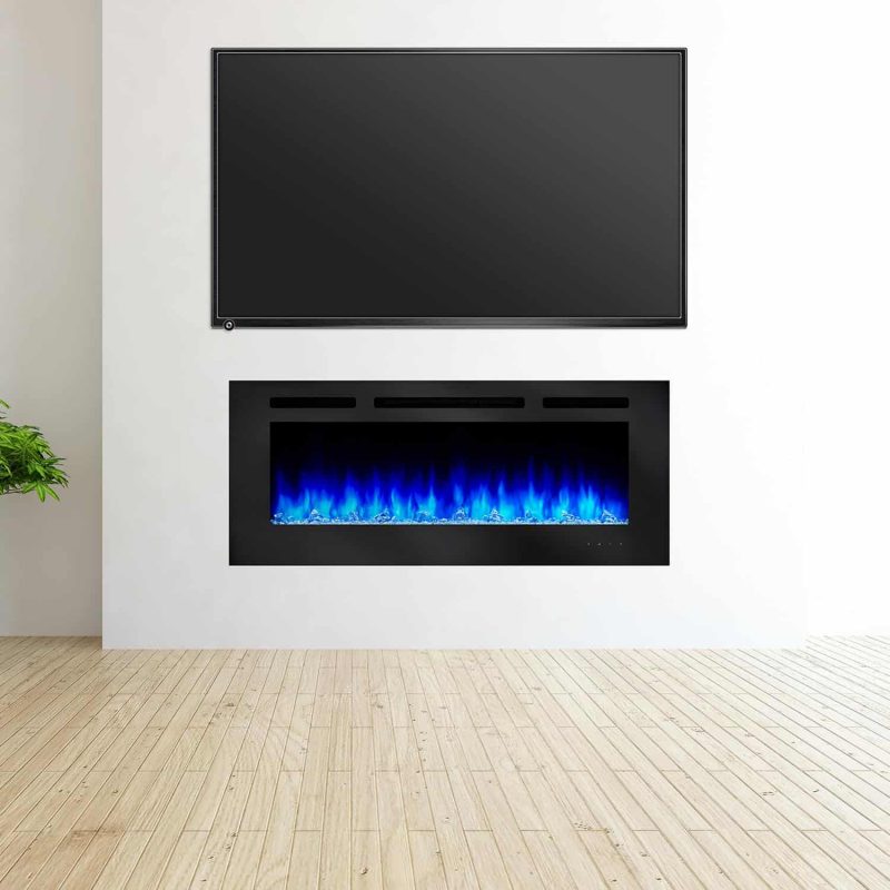 SimpliFire Allusion 48-Inch Wall Mount Electric Fireplace - Fireplacess.com