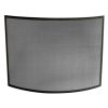 Single Panel Curved Black Wrought Iron Screen