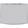 Single Panel Curved Pewter Fireplace Screen 2