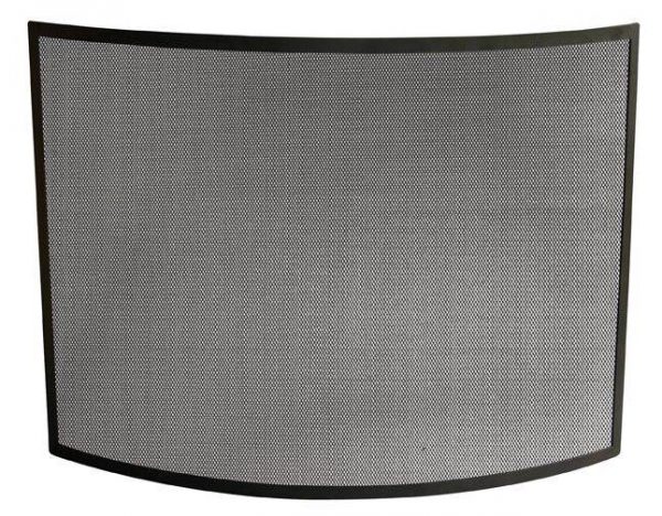 Single Panel Fireplace Screen w Curved Frame