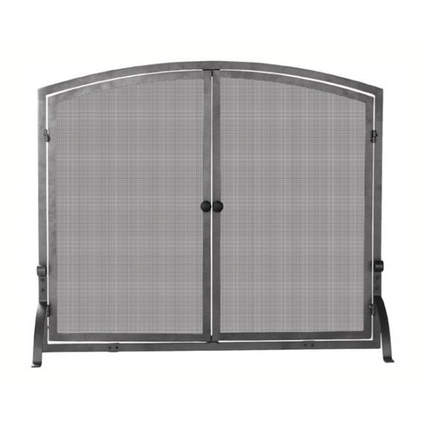 Single Panel Olde World Iron Screen With Doors - Medium