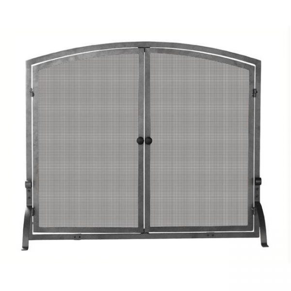 Single Panel Olde World Iron Screen with Doors Large