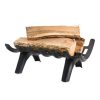 Small Cast Iron Deep-Bed Fireplace Grate - Keeps Logs in Place & Hot Coals 4