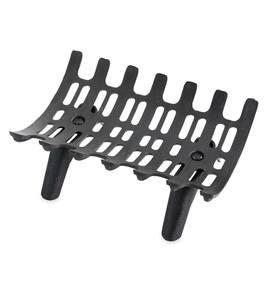 Small Cast Iron Deep-Bed Fireplace Grate - Keeps Logs in Place & Hot Coals