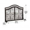 Small Crest Fireplace Screen with Doors 8