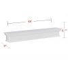 Southern Enterprises Arriflair Floating Mantel/Wall Shelf, Traditional Style, White 23