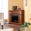 Southern Enterprises Barkley Convertible/ Corner Electric Fireplace with Faux Slate