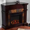 Southern Enterprises Cartwright Mission Oak Convertible Slate Electric Fireplace 2