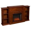 Southern Enterprises Chantilly Bookcase Electric Fireplace 7