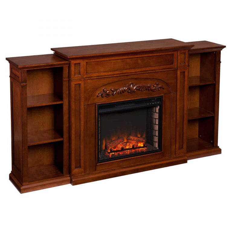 Southern Enterprises Chantilly Bookcase Electric Fireplace ...