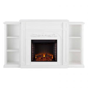 Southern Enterprises Chantilly Bookcase Electric Fireplace