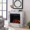Southern Enterprises Claredale Electric Fireplace with Marble Top 14