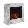 Southern Enterprises Claredale Electric Fireplace with Marble Top 25