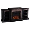 Southern Enterprises Gallatin Electric Fireplace with Bookcase 5