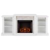 Southern Enterprises Gallatin Electric Fireplace with Bookcases 5