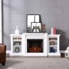 Southern Enterprises Gallatin Electric Fireplace with Bookcases