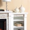 Southern Enterprises Gallatin Electric Fireplace with Bookcases 7