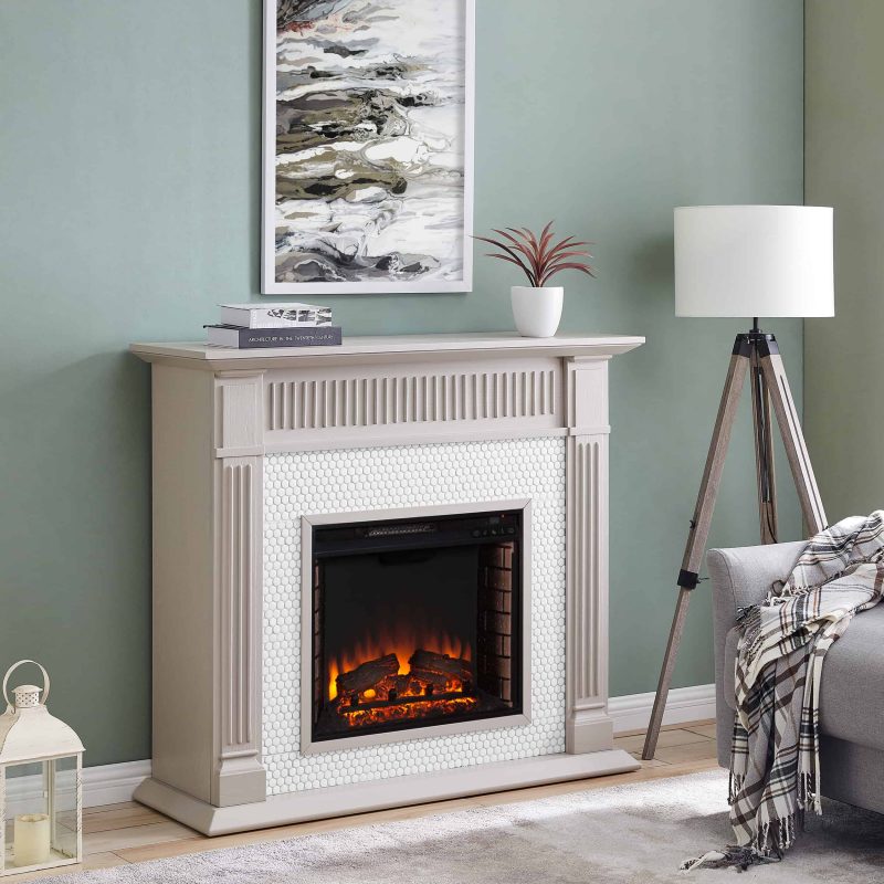 Southern Enterprises Livingvale Electric Tiled Fireplace