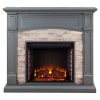 Southern Enterprises Seneca Electric Fireplace - Gray 7