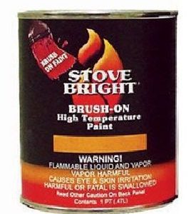 Stove Bright Metallic Black Brush - On 1200 Degree Paint - pint