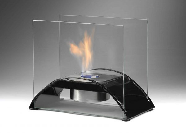 Sunset Table Top Fireplace in Gloss Black