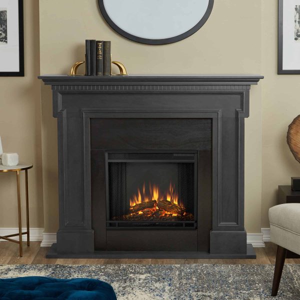 Thayer Electric Fireplace Gray by Real Flame