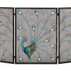 The Colorful Metal Fireplace Screen