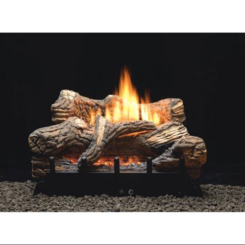 Thermostat 5-piece 18" Ceramic Fiber Log Set - Natural Gas