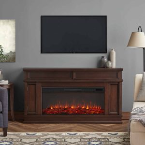 Torrey Electric Fireplace in Dark Walnut by Real Flame