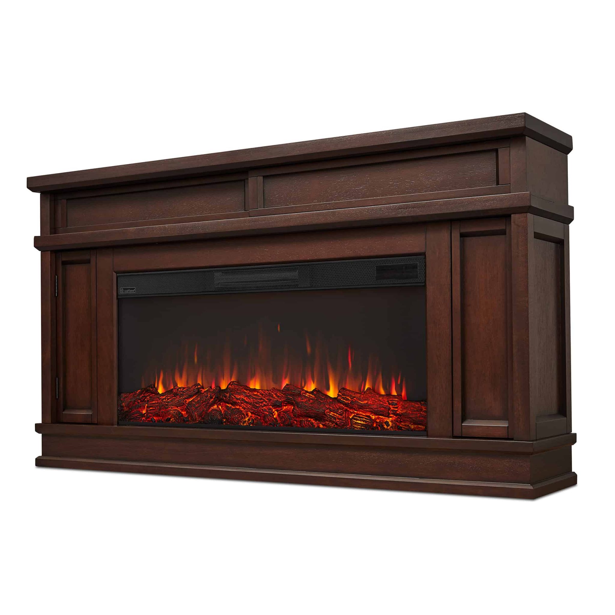 Torrey Electric Fireplace in Dark Walnut by Real Flame - Fireplacess.com