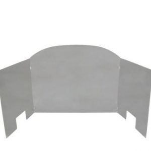 Traditional Three Panel Polished Stainless Steel Fyreback - 18 inch