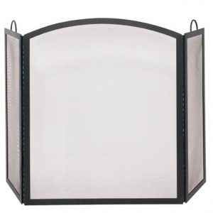 Tri-Fold Medium Fireplace Screen w Arched Middle Panel