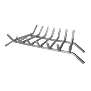 UniFlame 6-Bar Stainless Steel Fireplace Bar Grate - 27 inches