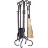 UniFlame F-1643 5-Piece Bronze Fire Set Tools with Ring-Swirl Handles