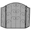 Uniflame 3 Panel Alysace Wrought Iron Fireplace Screen